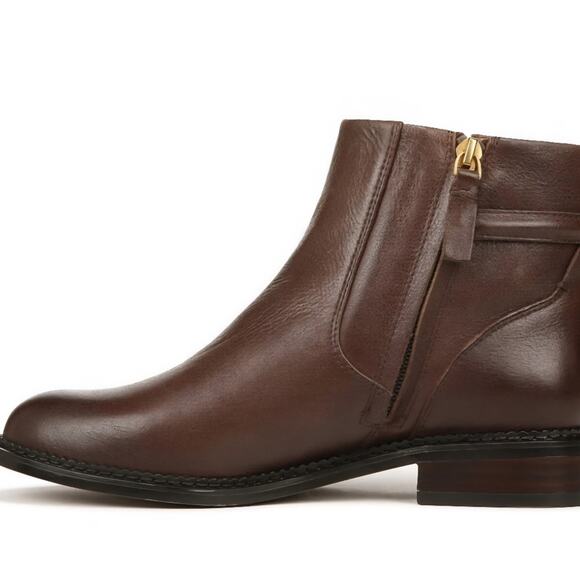 Franco Sarto Hansa Leather Ankle Boots Cognac Size 6  NWT - Picture 4 of 8